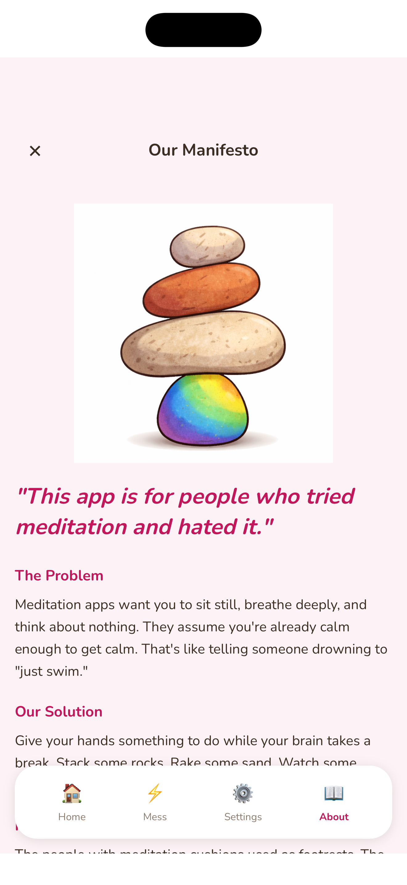 BadMeditator manifesto screen